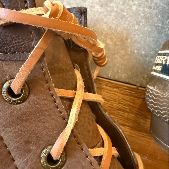 Sperry Top-Sider Saltwater Duck Boots Brown & Navy Blue Women’s Size 8M - Picture 11 of 12